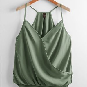 The Bella Cami Top in Army Green, Sz 12